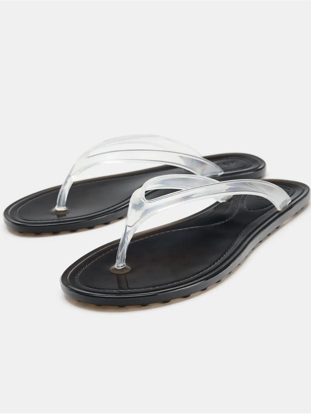 Zara Clear-Strap Vinyl Sandals